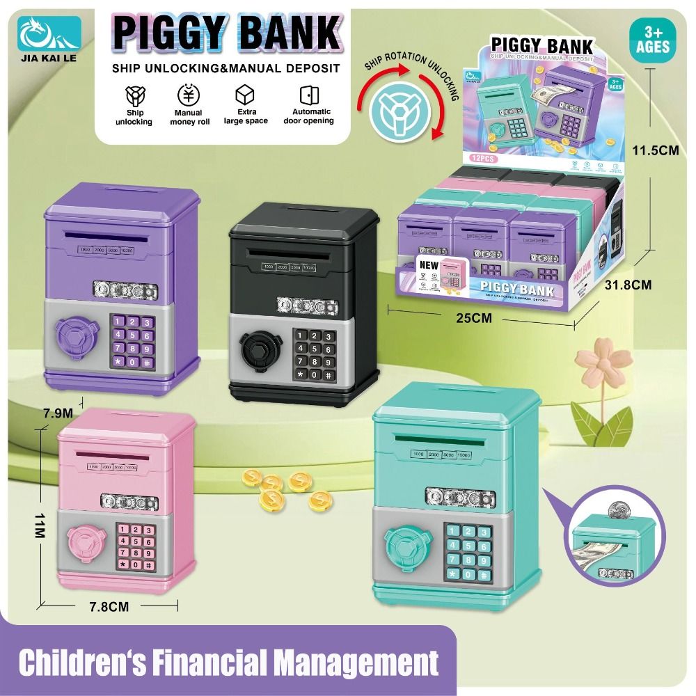Kids Education Money - Şifreli Çocuk Oyuncak Kumbara Mini ATM