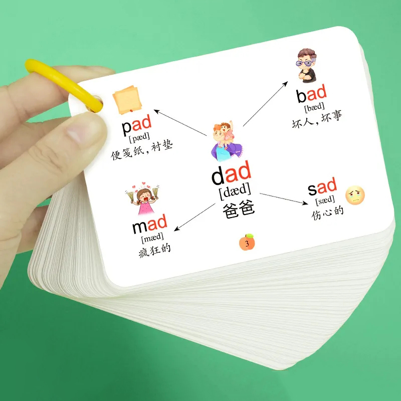 Kids Education Words - 600 kelime zihin harita kartları fonetik