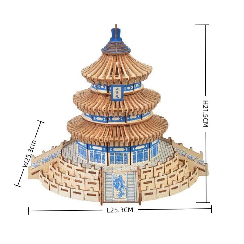 Çin Cennet Tapınağı 3D Ahşap Y - Kids Heaven Education incelemesi ve fiyatı